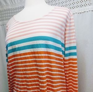 J.Jill Large Long Sleeve Striped Shirt Women's. Co